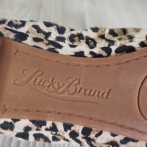 Lucky Brand Leather Flats, Animal Print, Women's 6 - Picture 8 of 10